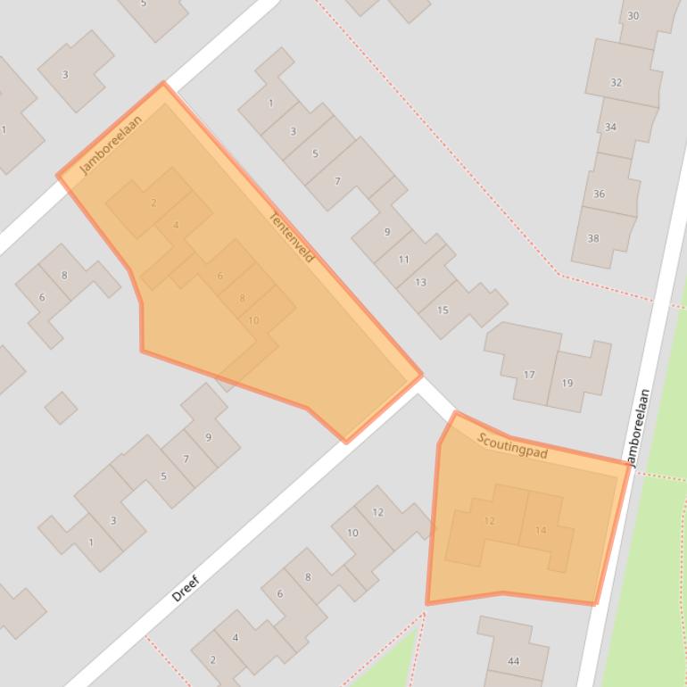 Kaart van postcodegebied 8256HG.