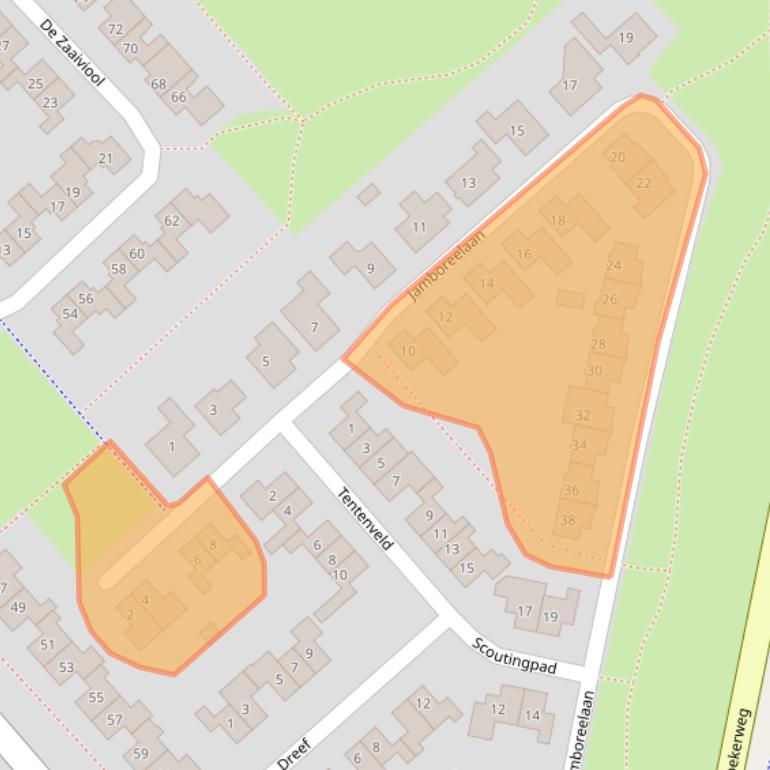 Kaart van postcodegebied 8256HJ.