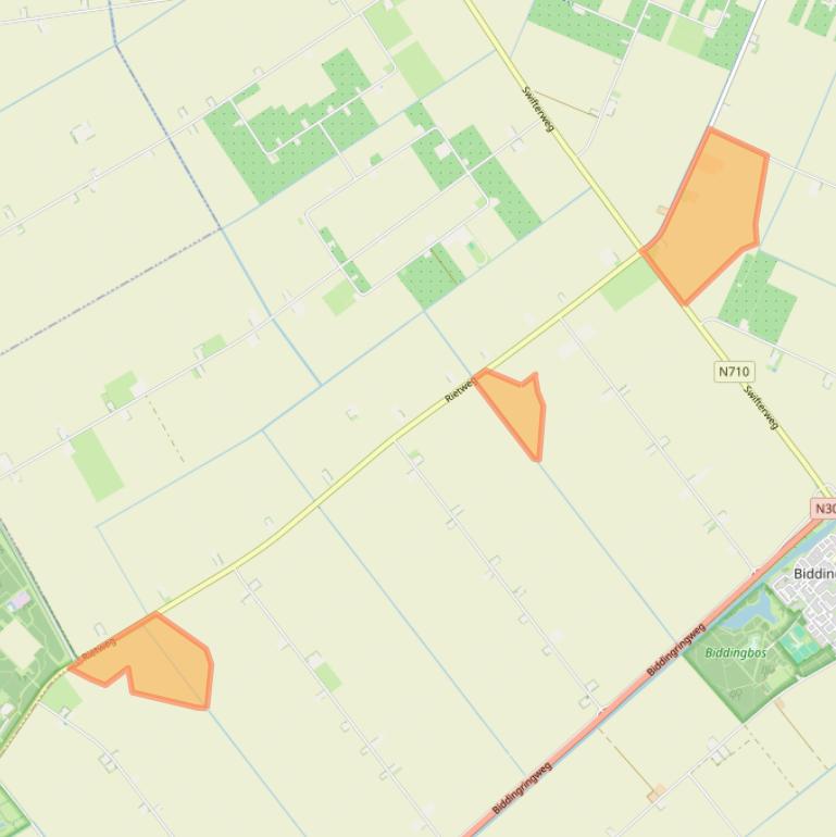 Kaart van postcodegebied 8256PC.