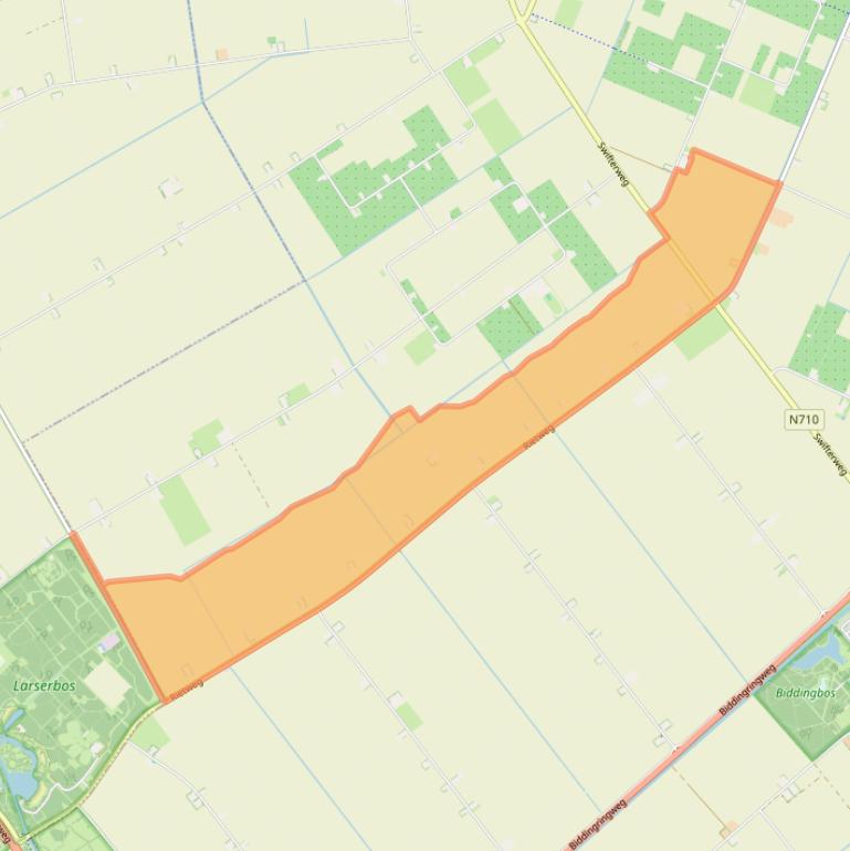 Kaart van postcodegebied 8256PH.