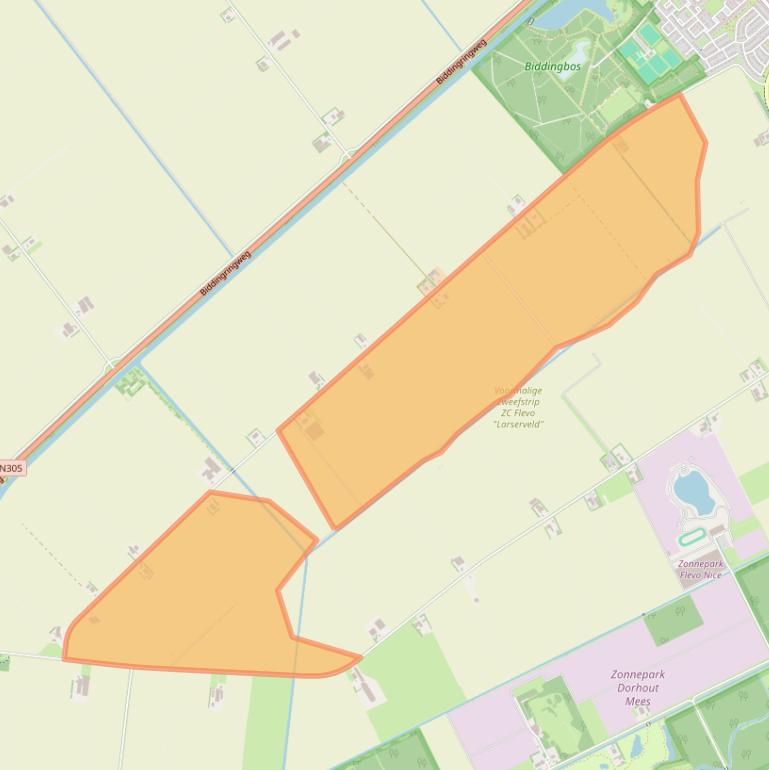 Kaart van postcodegebied 8256PM.