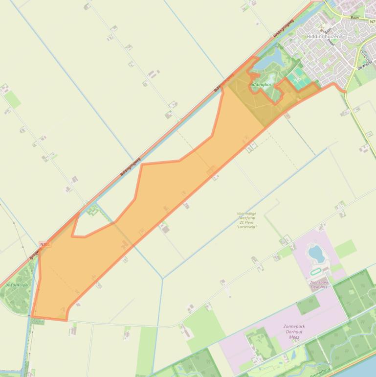 Kaart van postcodegebied 8256PN.