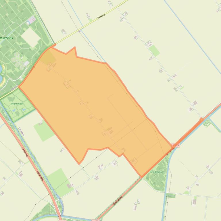 Kaart van postcodegebied 8256PT.