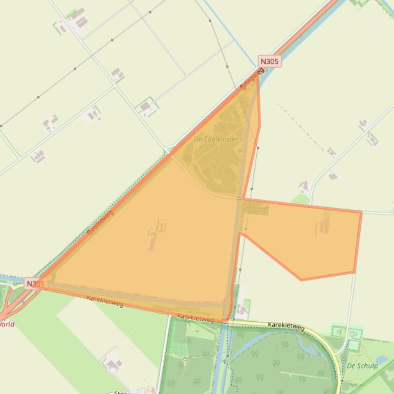 Kaart van postcodegebied 8256RC.