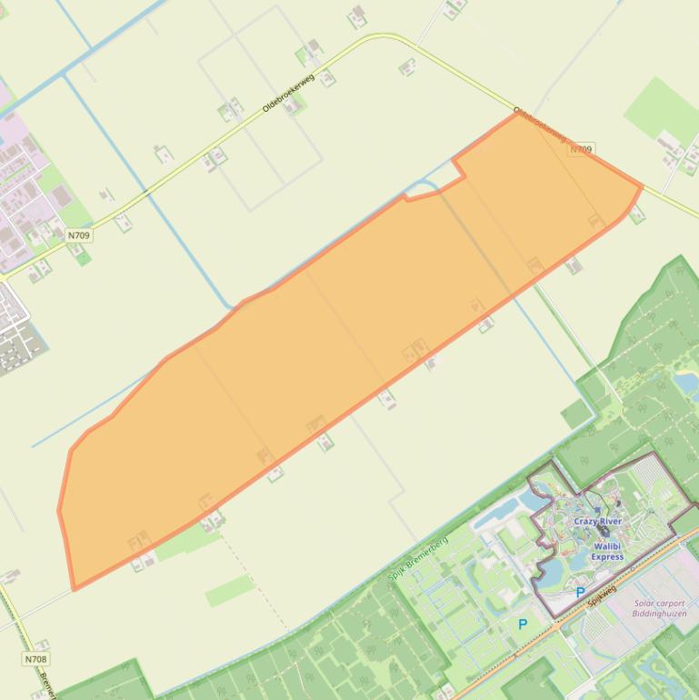 Kaart van postcodegebied 8256RL.