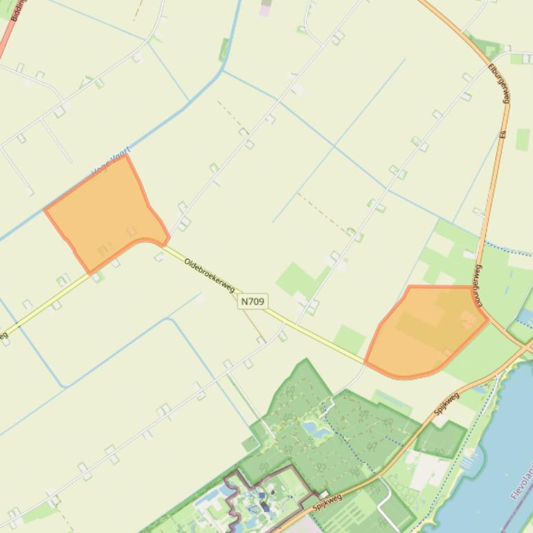 Kaart van postcodegebied 8256RP.