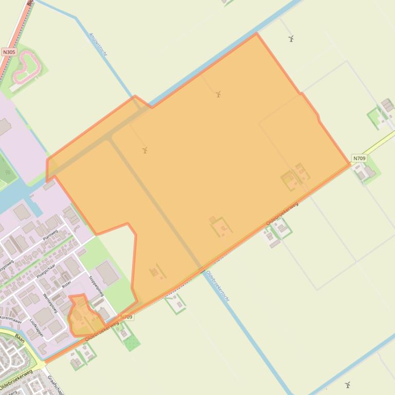 Kaart van postcodegebied 8256RR.