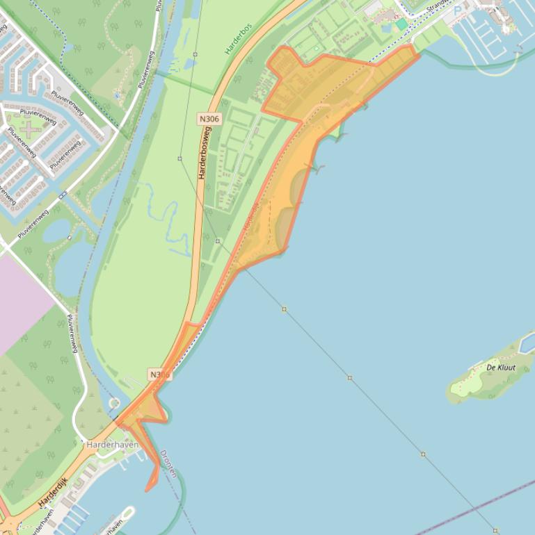 Kaart van postcodegebied 8256RX.