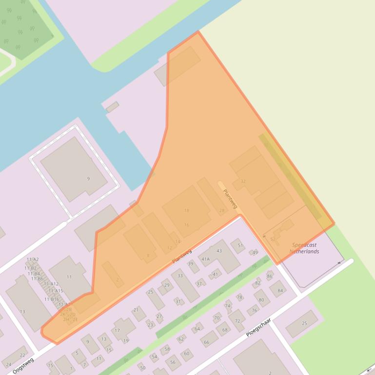 Kaart van postcodegebied 8256SH.