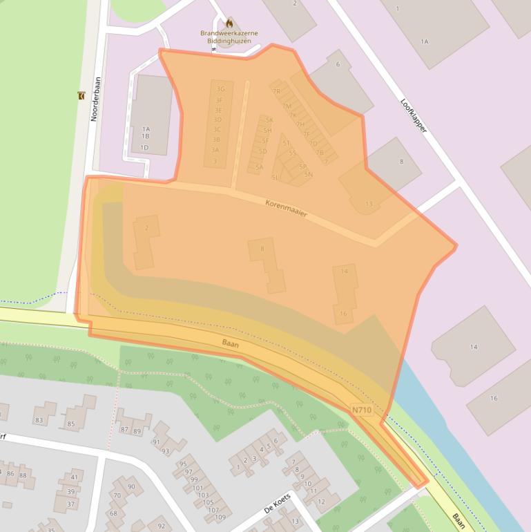 Kaart van postcodegebied 8256SK.