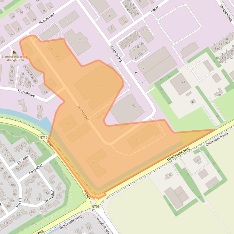 Kaart van postcodegebied 8256SL.