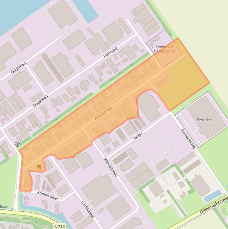 Kaart van postcodegebied 8256SM.