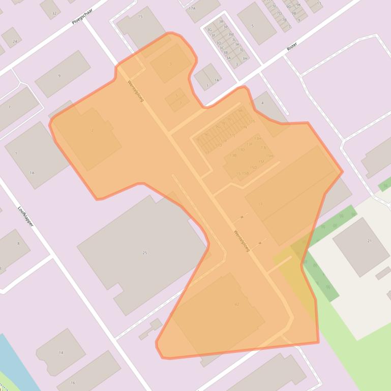 Kaart van postcodegebied 8256SN.