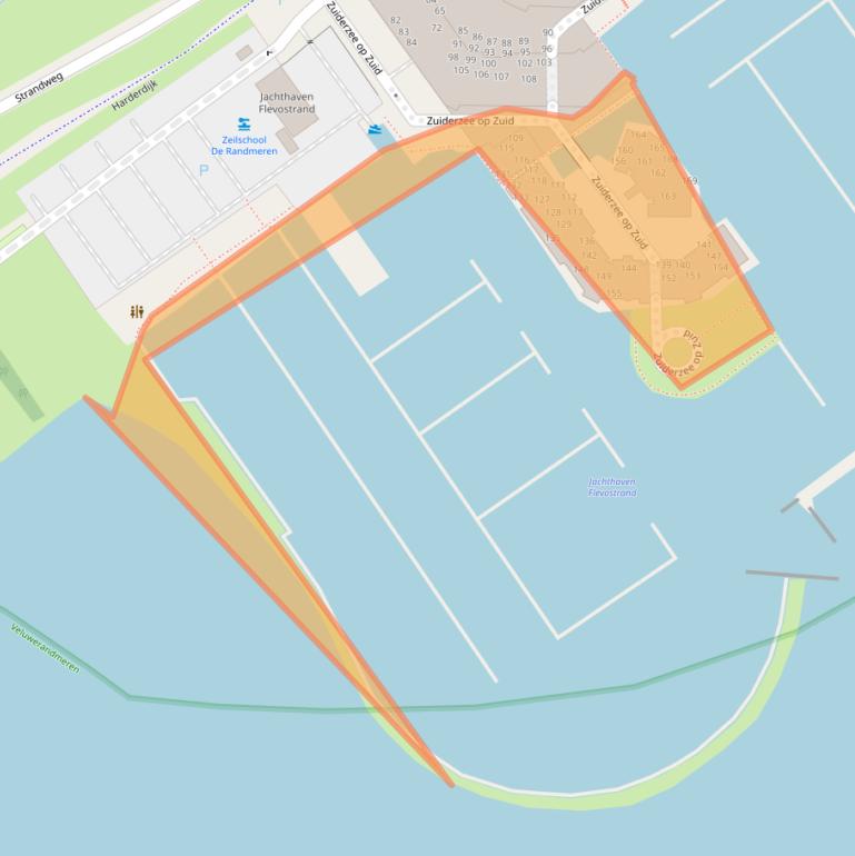 Kaart van postcodegebied 8256ST.