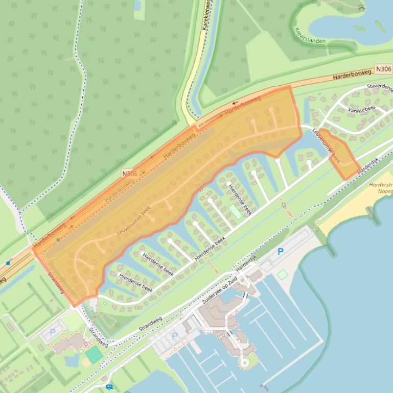 Kaart van postcodegebied 8256TB.