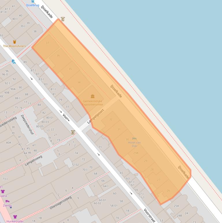 Kaart van postcodegebied 8261AC.