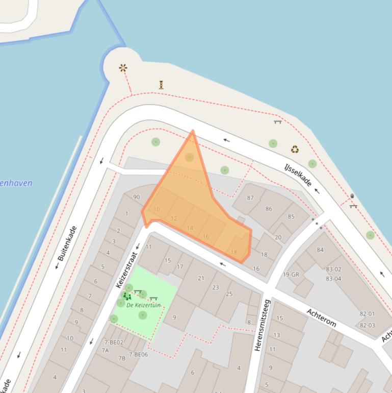 Kaart van postcodegebied 8261AN.