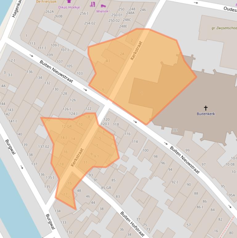 Kaart van postcodegebied 8261BC.