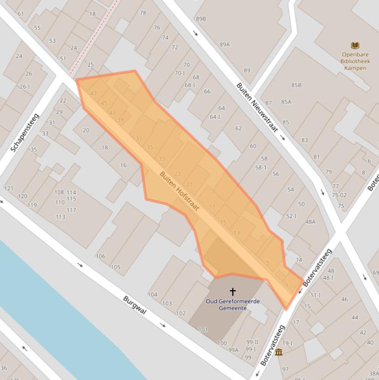 Kaart van postcodegebied 8261BD.