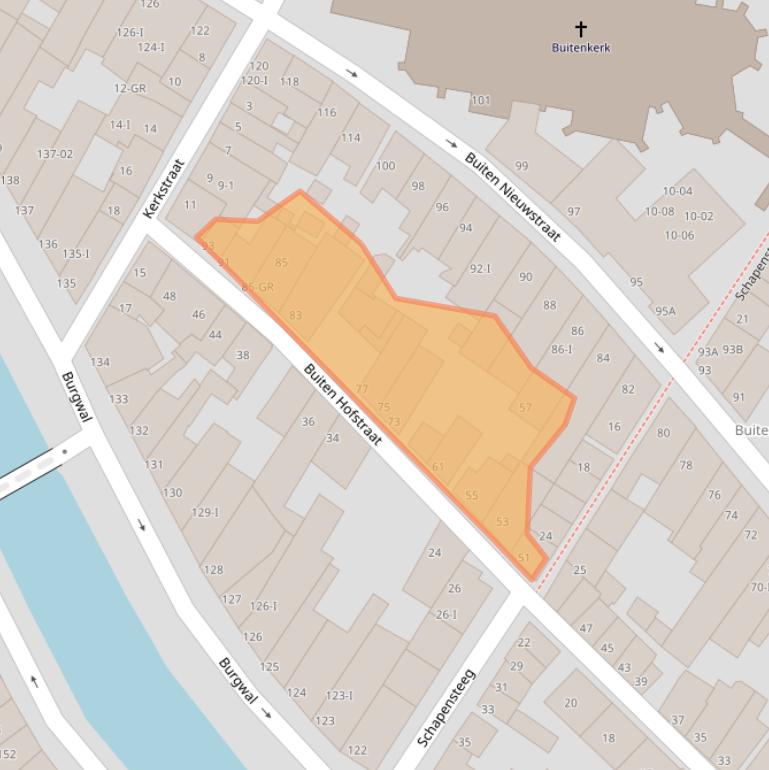 Kaart van postcodegebied 8261BE.