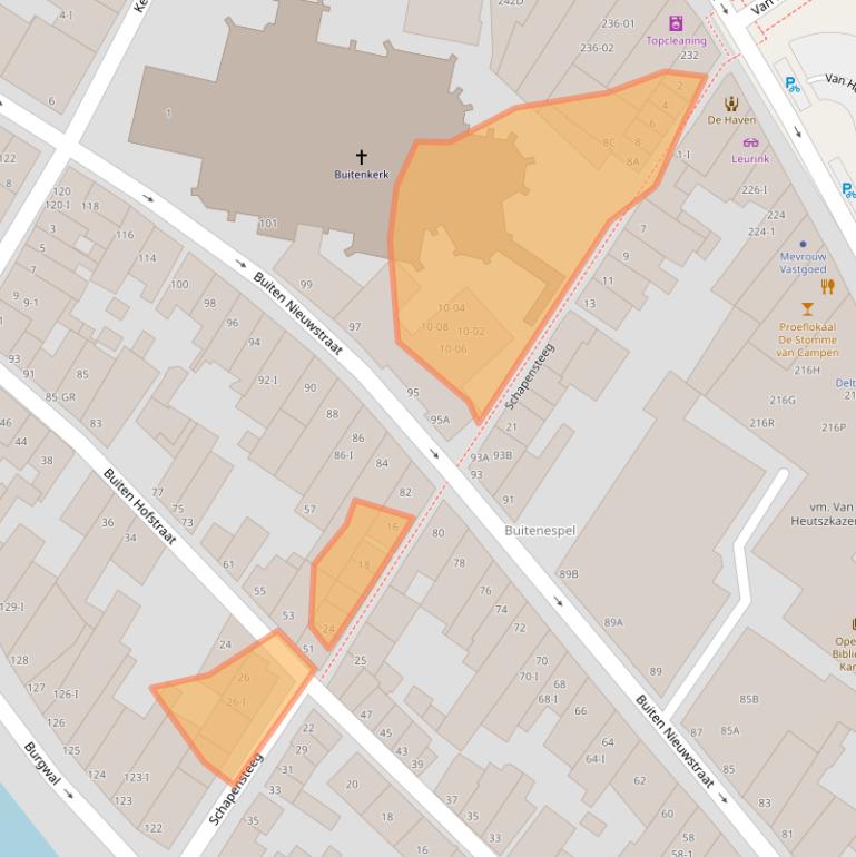 Kaart van postcodegebied 8261BJ.