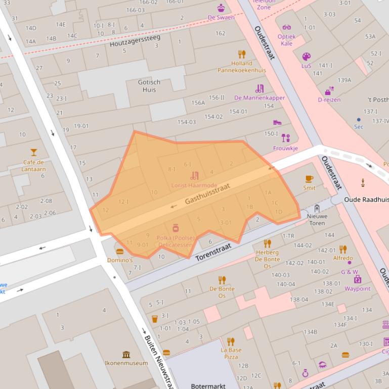 Kaart van postcodegebied 8261BS.