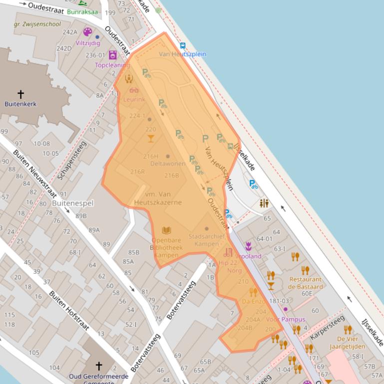 Kaart van postcodegebied 8261CA.