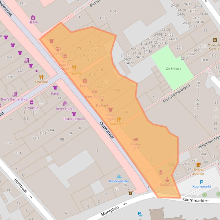 Kaart van postcodegebied 8261CC.