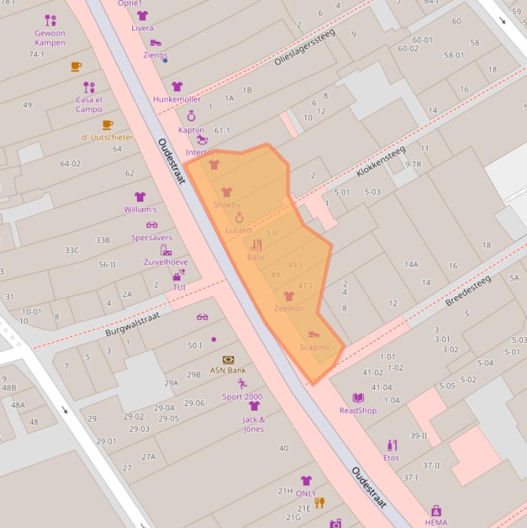 Kaart van postcodegebied 8261CE.