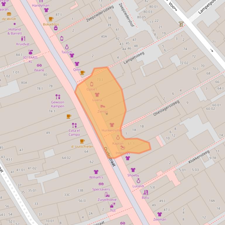 Kaart van postcodegebied 8261CG.