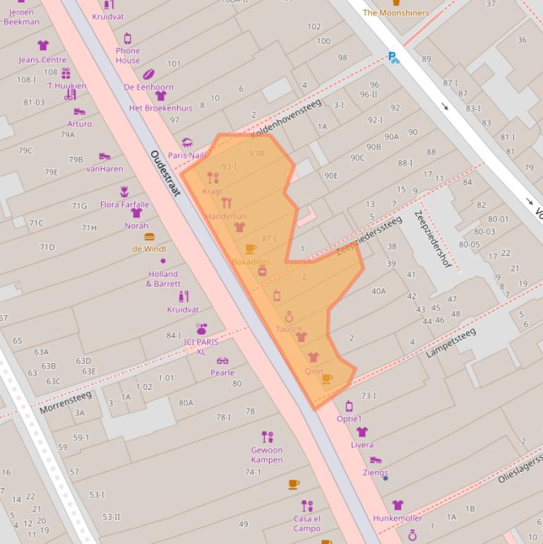 Kaart van postcodegebied 8261CH.