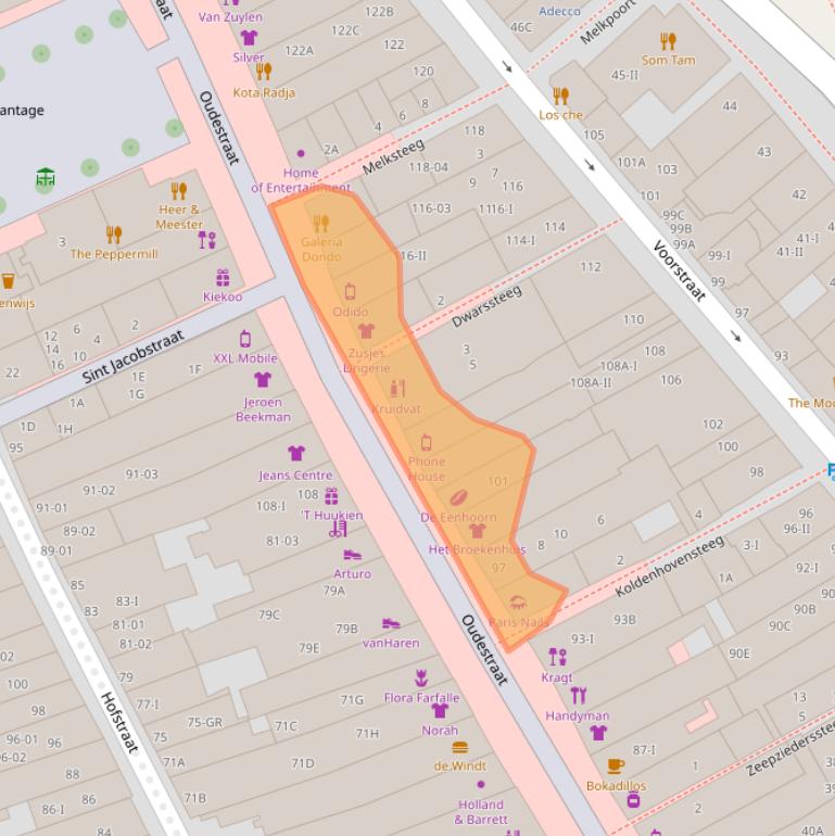 Kaart van postcodegebied 8261CJ.
