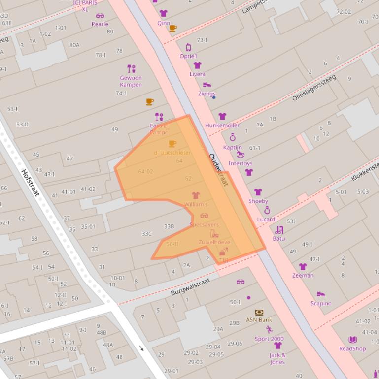 Kaart van postcodegebied 8261CS.