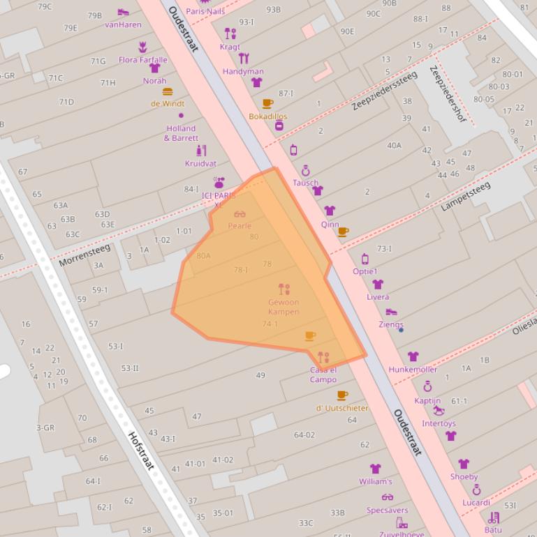 Kaart van postcodegebied 8261CT.