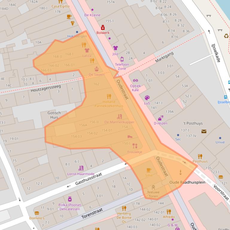 Kaart van postcodegebied 8261CZ.