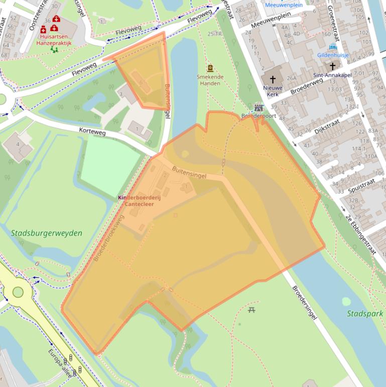 Kaart van postcodegebied 8261DA.