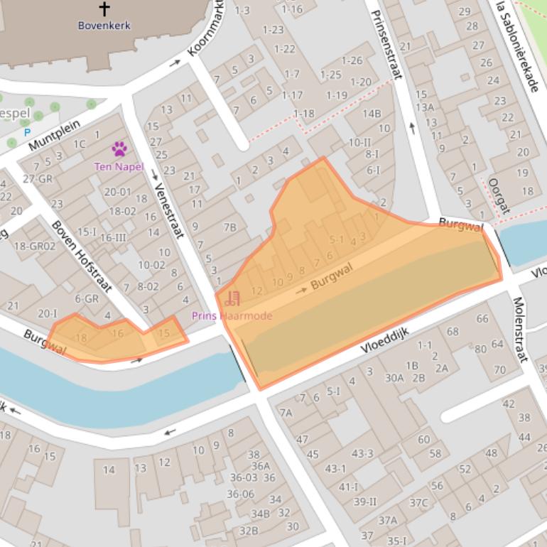 Kaart van postcodegebied 8261EM.