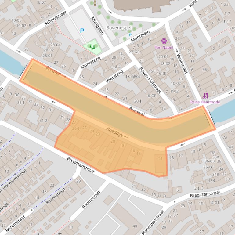 Kaart van postcodegebied 8261GB.