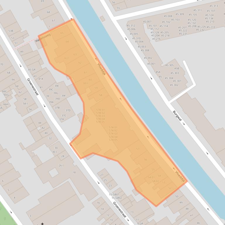 Kaart van postcodegebied 8261GD.