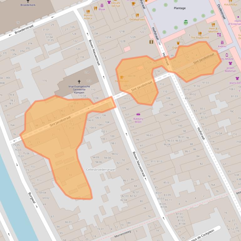 Kaart van postcodegebied 8261GX.