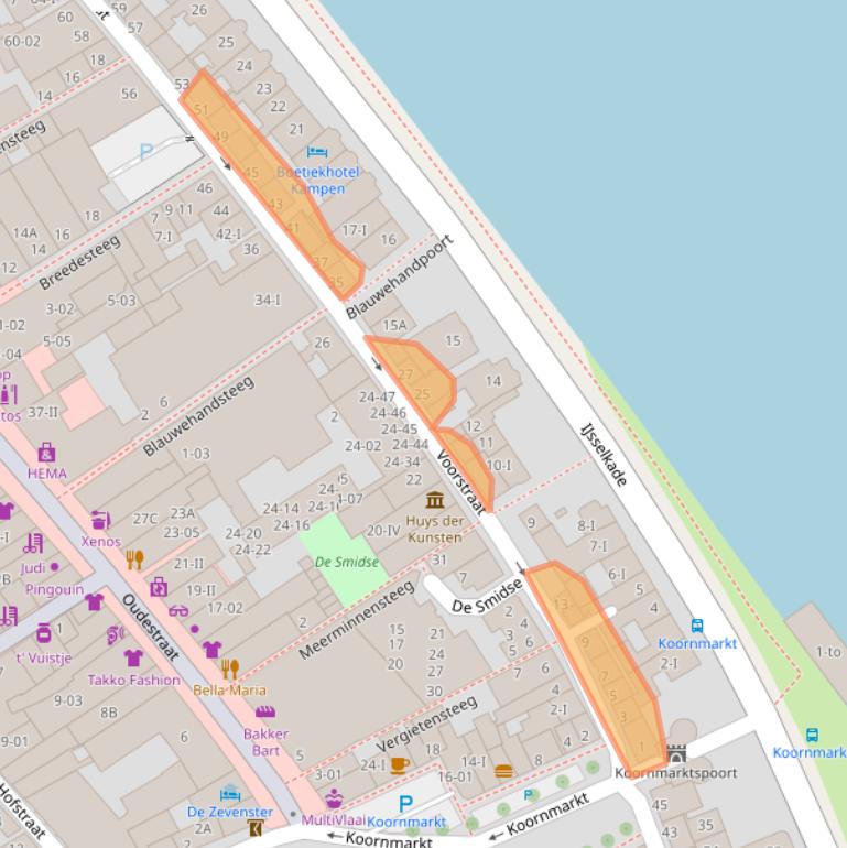 Kaart van postcodegebied 8261HP.