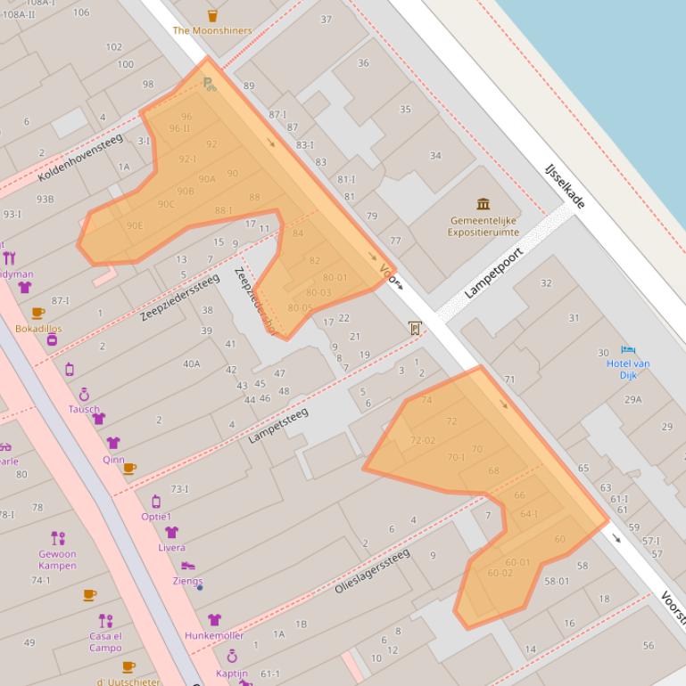 Kaart van postcodegebied 8261HT.