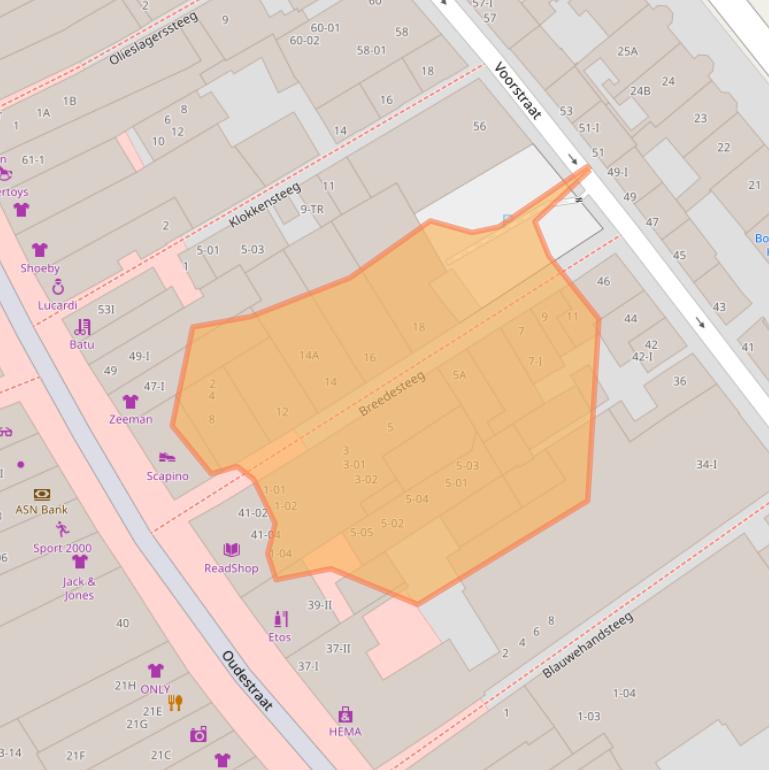 Kaart van postcodegebied 8261HZ.