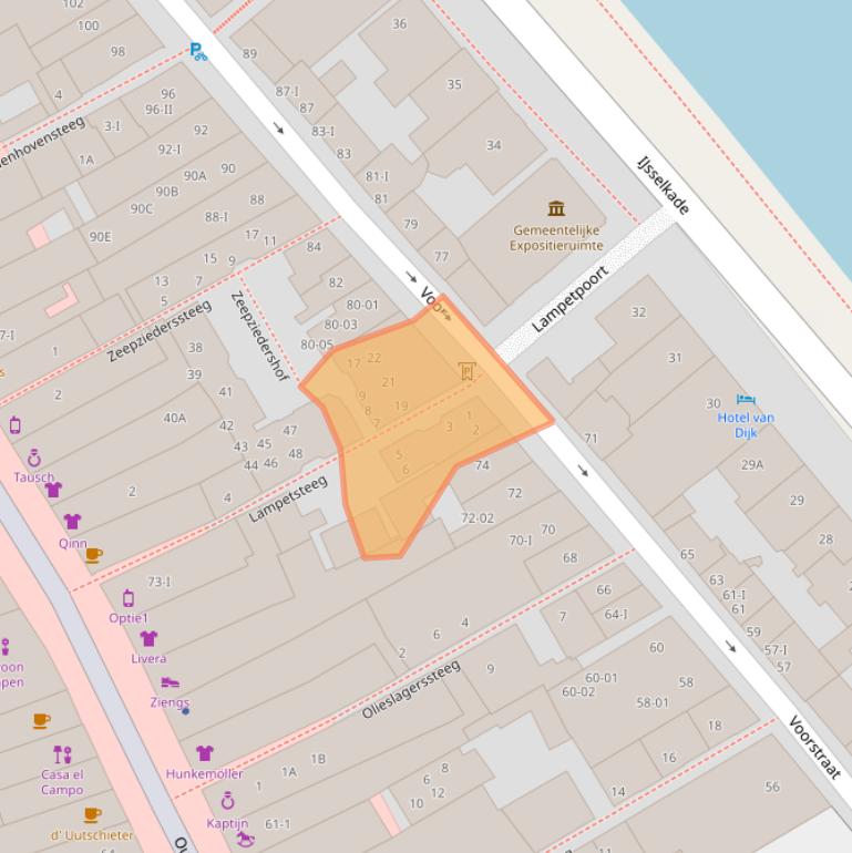 Kaart van postcodegebied 8261JB.