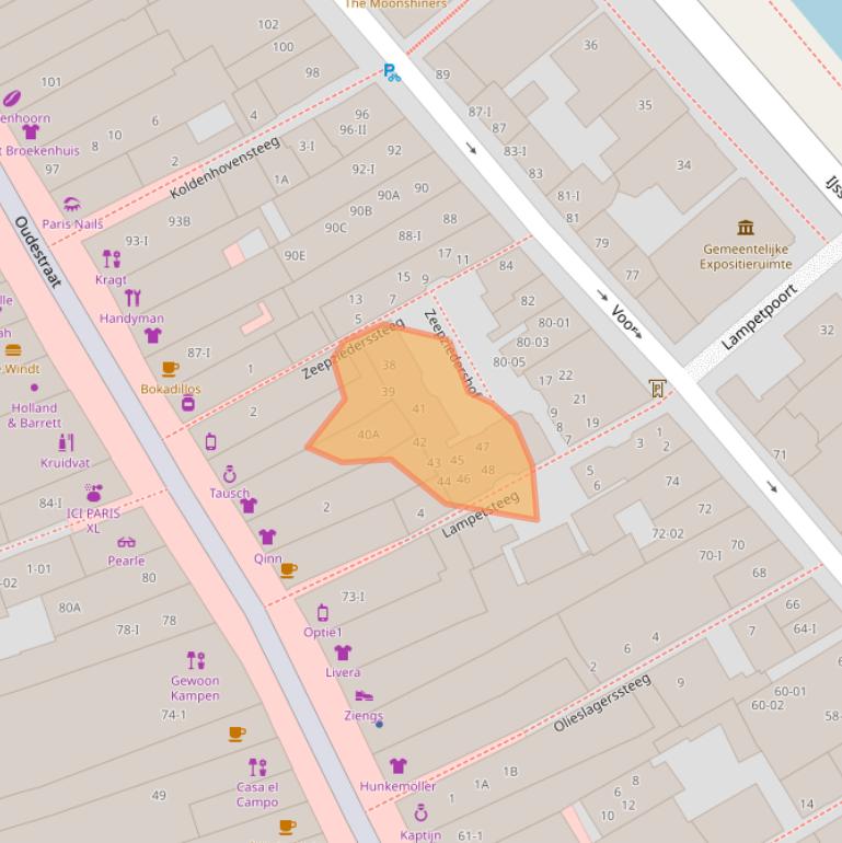 Kaart van postcodegebied 8261JC.