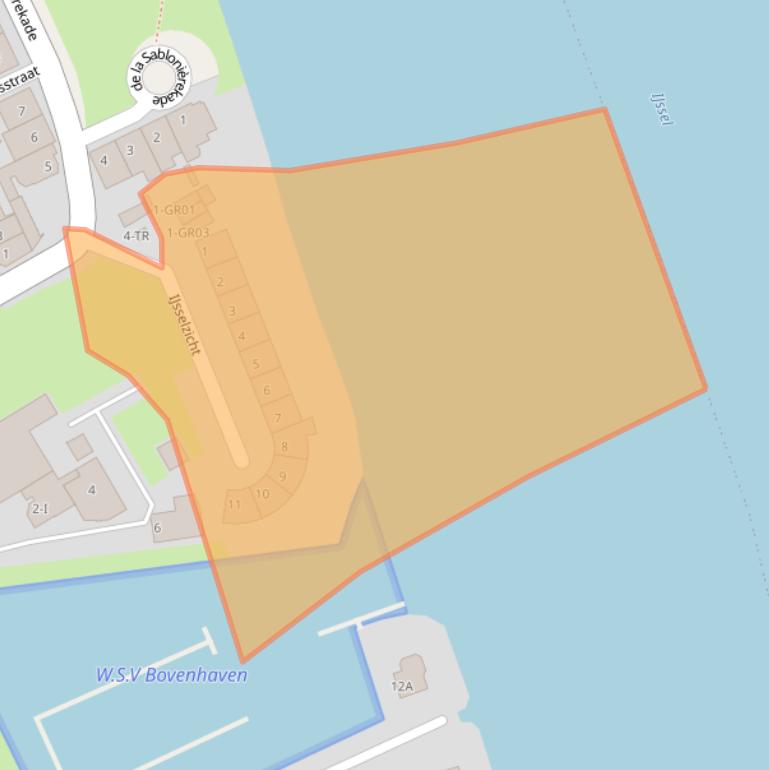 Kaart van postcodegebied 8261JJ.