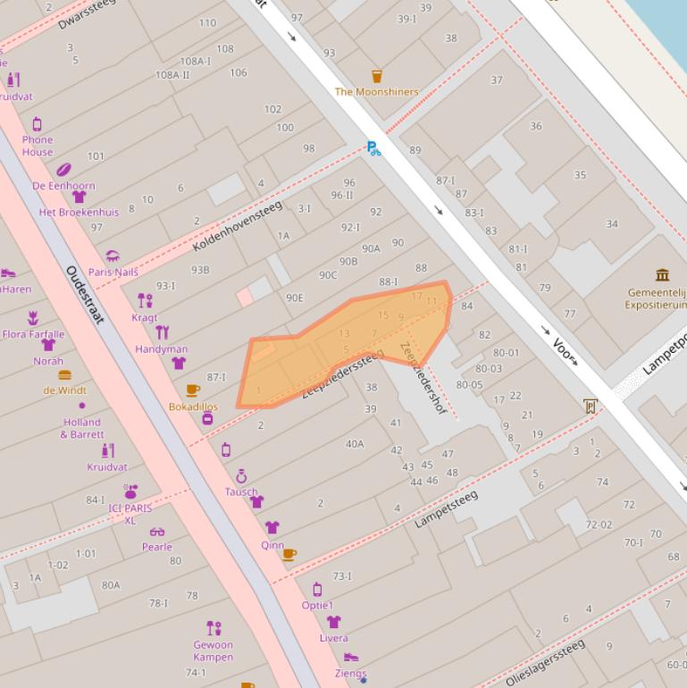 Kaart van postcodegebied 8261JK.