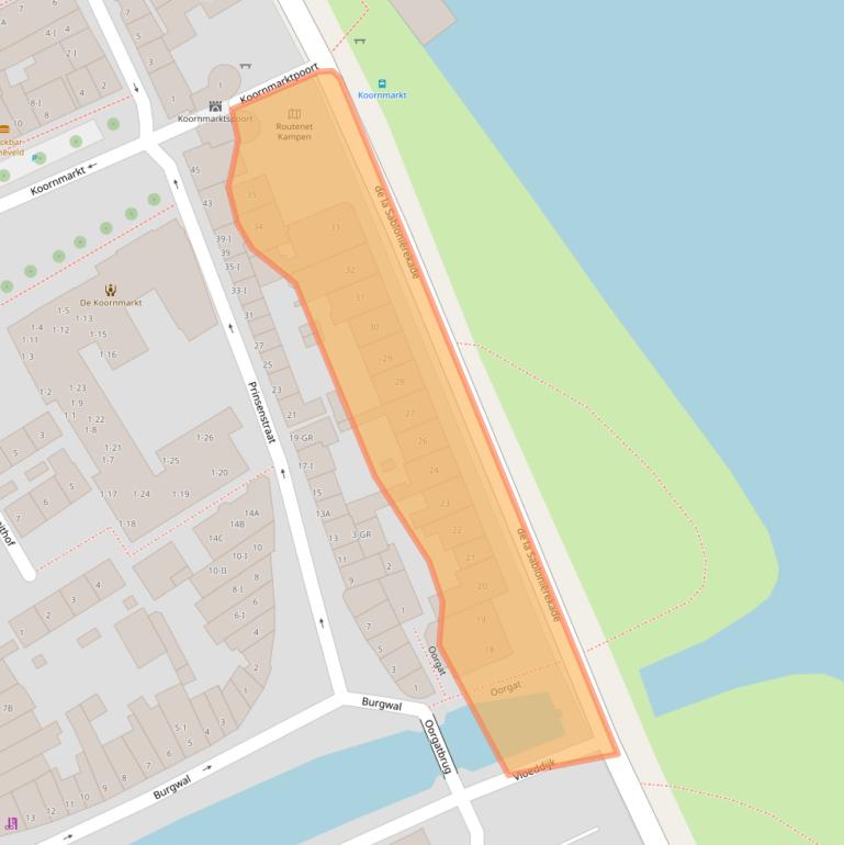 Kaart van postcodegebied 8261JR.