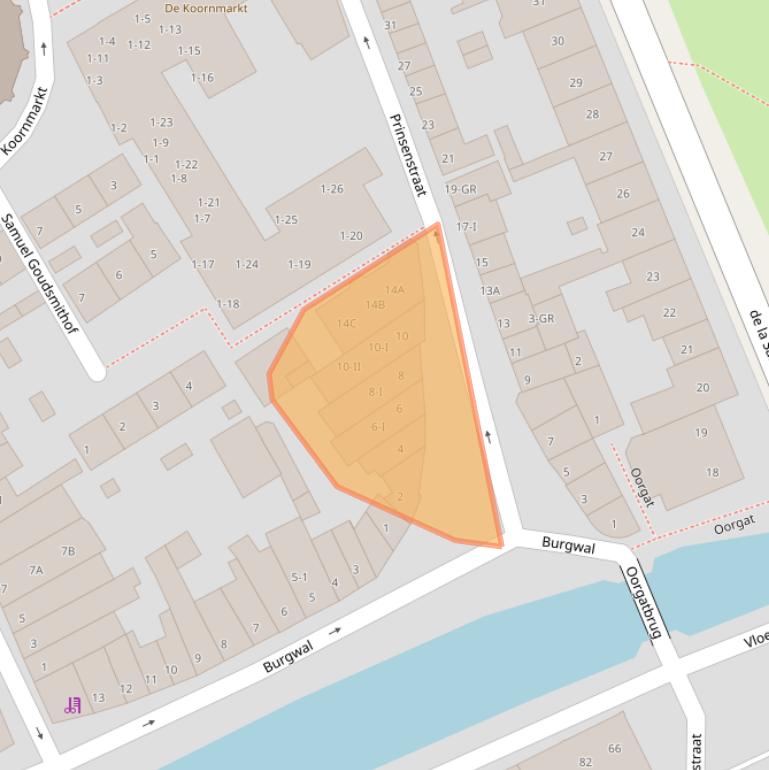 Kaart van postcodegebied 8261JT.