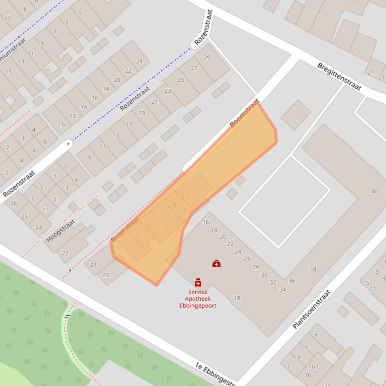 Kaart van postcodegebied 8261KV.